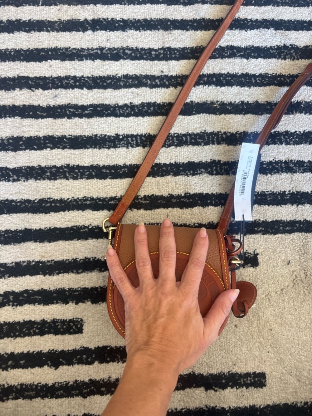 Dooney & Bourke Caramel All Weather Leather Duck Crossbody - Picture 3 of 7